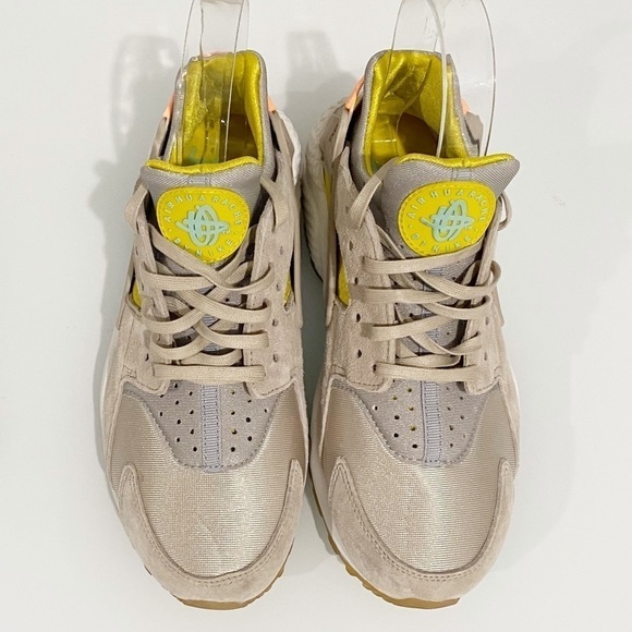 NIKE Air Huarache Run PRM Premium Metallic Silver Sunset Glow Size 7.5 - Picture 5 of 13